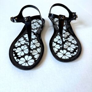 Kate Spade New York Tallula Jelly Thong Sandals 9 Black